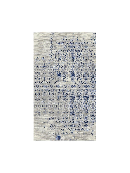 820d Blue Rug Rectangular Blue