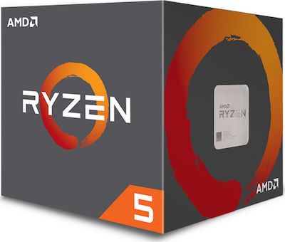 AMD Ryzen 5 2600 3.4GHz Επεξεργαστής 6 Πυρήνων για Socket AM4 σε Κουτί με Ψύκτρα