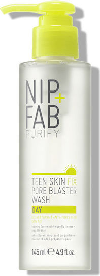 Nip+Fab Teen Skin Fix Pore Blaster Wash Gel Cleansing Face for Acne-Prone Skin 145ml