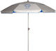 Escape Beach Umbrella Aluminum Diameter 2m with UV Protection and Air Vent Silver/Blue
