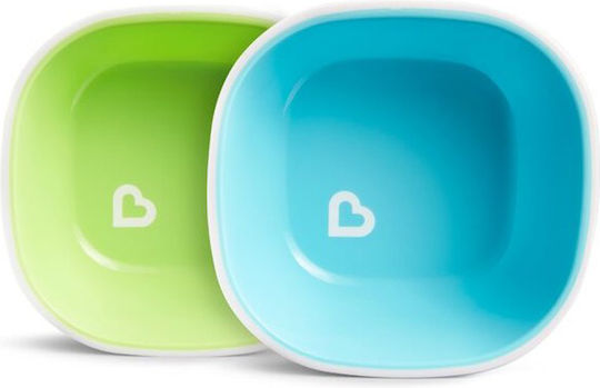 Munchkin Toddler Food Bowl Splash Plastic Green 2 Pieces