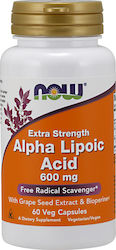 Now Foods Alpha Lipoic Acid Extra Strength 600mg 60 φυτικές κάψουλες Now Foods Alpha Lipoic Acid Extra Strength 600mg 60 φυτικές κάψουλες