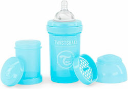 Twistshake Plastikflasche Pastel Blue Μπιμπερό Κατά των Κολικών Gegen Koliken mit Silikonsauger 180ml 1Stück
