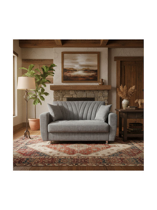 Juan Doppelsitzer Sofa Bett mit Stauraum Grau 1...