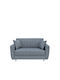 Juan Two-Seater Fabric Sofa Bed with Storage Space Gray 150x84cm