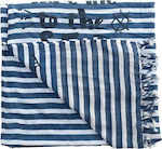 Inart Beach Towel Cotton Blue 180x100cm. 5-46-089-0006