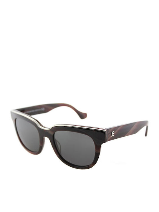 Balenciaga Damen Sonnenbrille mit Schwarz Kunststoff Gestell und Gray Linse