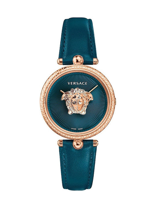 Versace Palazzo Uhr mit Grün Lederarmband