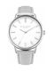 Daisy Dixon Harper Watch with Silver Leather Strap