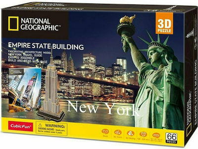 National Geographic Empire State Building Puzzle 3D 66 Bucăți