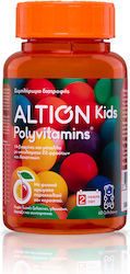 Altion Kids Polyvitamins Βιταμίνη για Ενέργεια & Ανοσοποιητικό Πορτοκάλι Κεράσι 60 ζελεδάκια