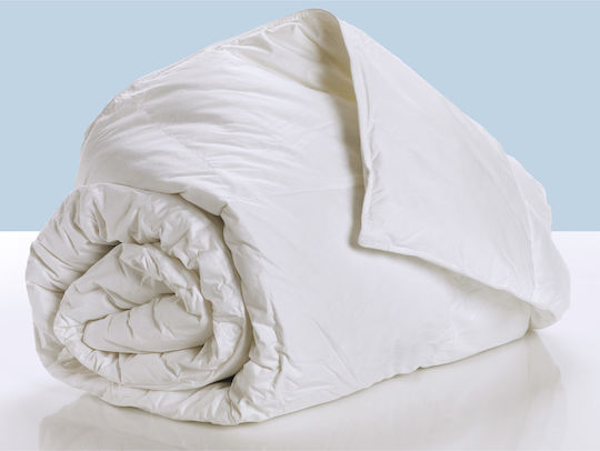 Palamaiki Πάπλωμα Υπέρδιπλο Πουπουλένιο 220x240εκ. White 300 GSM 9 togs