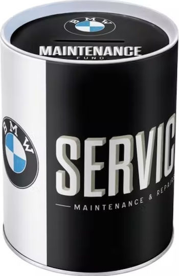 Nostalgic Art BMW - Service Cutiuta de bani Metalic Negru 10x10x13cm