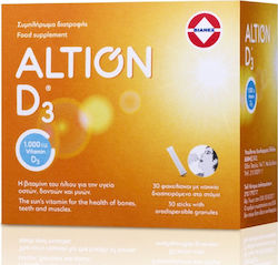 Altion Altion D3 Vitamin für Unterstützung des Immunsystems 1000iu Orange 30 Tütchen