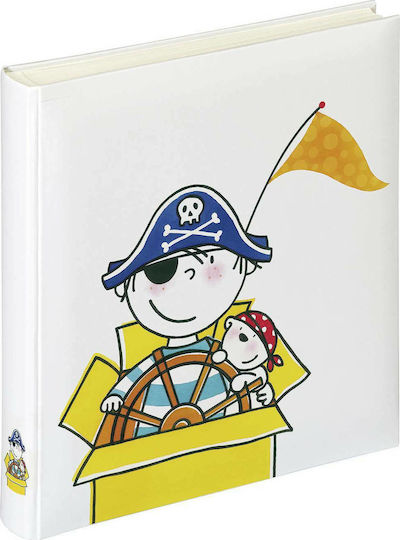 Walther Kinderalbum Pirate 50 Seiten Geeignet für Fotos 10x15cm Weiß mit Reispapier 28x30.5cm