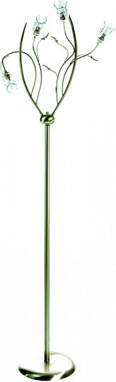 Inlight Vintage Floor Lamp H188xW35cm. with Socket for Bulb G9 Nickel Matt