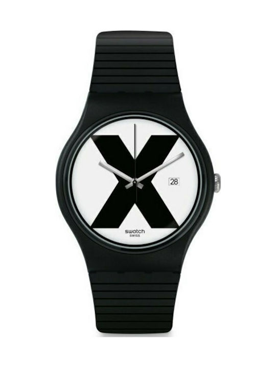 Swatch XΧ Rated Uhr mit Schwarz Kautschukarmband