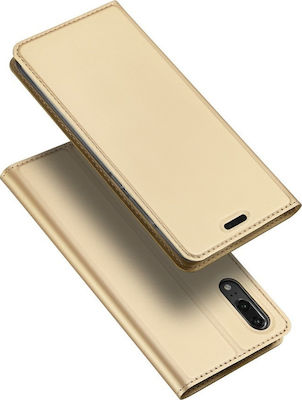 Dux Ducis Skin Pro Buchen Sie Synthetisches Leder Gold (Huawei P20)