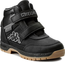 Kappa Kids Hiking Boots Bright Mid K with Hoop & Loop Closure Black