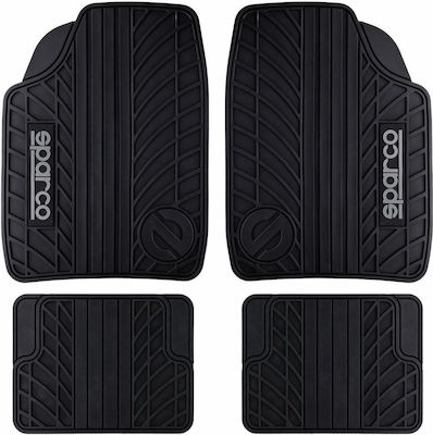 Sparco Set of Front and Rear Mats Universal 4pcs from Rubber Black