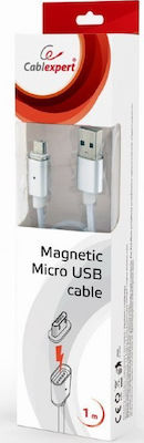 Cablexpert Magnetisch / Regulär USB 2.0 auf Micro-USB-Kabel Silber 1m (CC-USB2-AMMUMM-1M) 1Stück