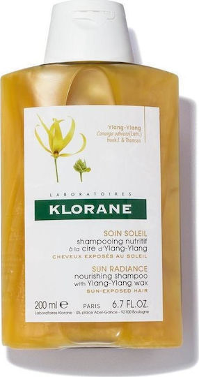 Klorane Ylang Ylang Sun Radiance Σαμπουάν Αναδόμησης/Θρέψης & Ενυδάτωσης για Όλους τους Τύπους Μαλλιών 200ml