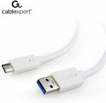 Cablexpert USB 3.0 Cable USB-C male - USB-A male 36W White 0.5m (CCP-USB3-AMCM-W-0.5M)