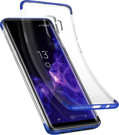 Baseus Armor Hybrid Case Umschlag Rückseite Silikon Blau (Galaxy S9+)