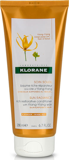 Klorane Sun Radiance Rich Restorative Ylang Yl Балсам за Всички типове Коса 200мл
