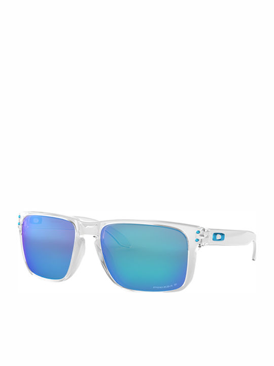 Oakley Holbrook XL Men's Sunglasses with Transparent Plastic Frame and Light Blue Polarized Mirror Lens OO9417-07