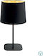 Ideal Lux Nordik TL1 Μεταλλικό Πορτατίφ για Ντουί E27 με Μαύρο Καπέλο και Βάση