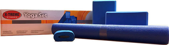 X-FIT Yoga Kit Στρώμα Γυμναστικής Yoga Μπλε