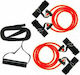 Yakimasport Rubber Spider Training Gymtube Resistance Bands with Handles Set Red