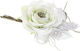 Inart Bouquet of Artificial Flowers Rose White 20cm 1pcs