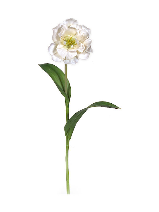 Zaros Artificial Decorative Branch Tulip White 70cm 1pcs MG563