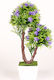 Keskor Artificial Plant in Small Pot Bonsai Purple 28cm 1pcs