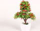 Keskor Artificial Plant in Small Pot Bonsai Red 30cm 1pcs