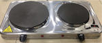 Crown Inox Enamel Countertop Double Burner Inox