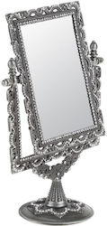 Inart Tabletop Makeup Mirror 16x26cm Silver