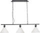 Inart Pendant Light Three-Light Rail Black