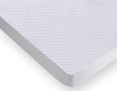 La Luna Single Quilted Mattress Cover Fitted Elegance White 90x200+35cm