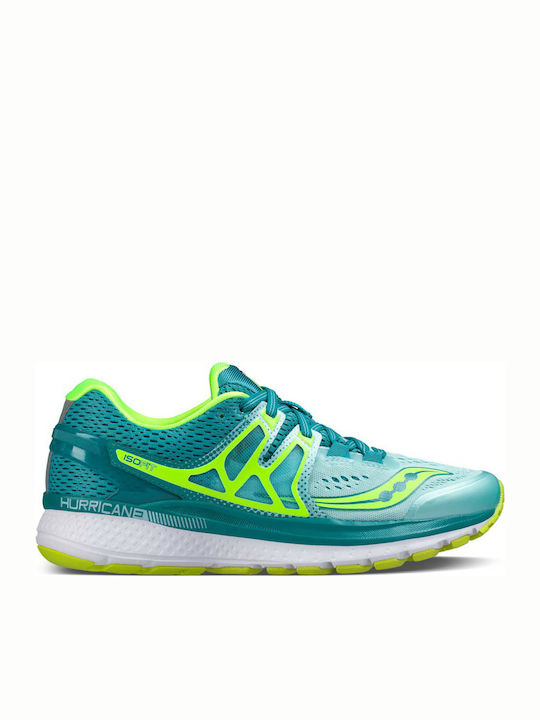 Saucony Hurricane ISO 3 Γυναικεία Αθλητικά Παπούτσια Running Πράσινα