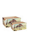 Zaros Set Cutii Decorative Lemnoase Tropicale 2buc