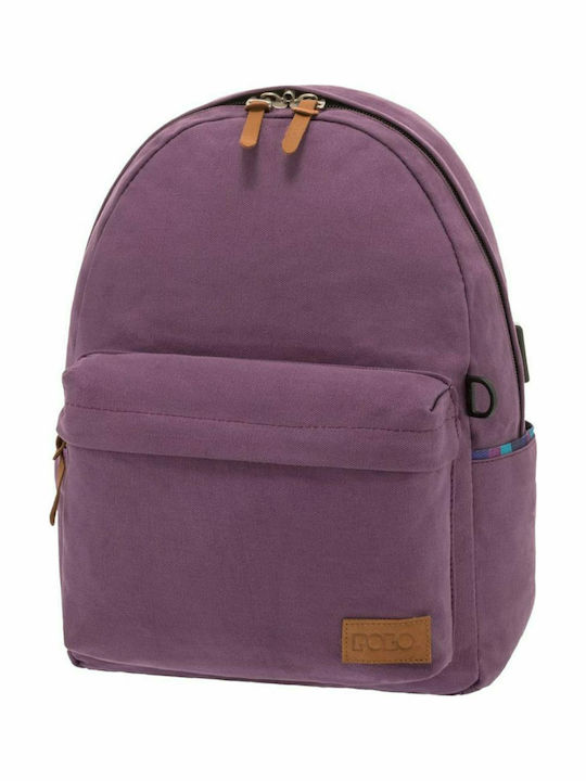 Polo Canvas 25lt Μωβ