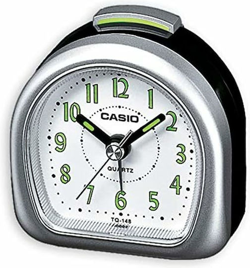 Casio Επιτραπέζιο Ρολόι με Δείκτες Πλαστικό με Ξυπνητήρι Γκρι TQ-148-8E