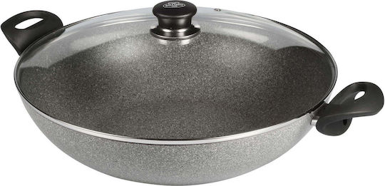 Ballarini Ferrara Granitium Wok Cu capac din Aluminiu cu Strat de Piatră 36cm