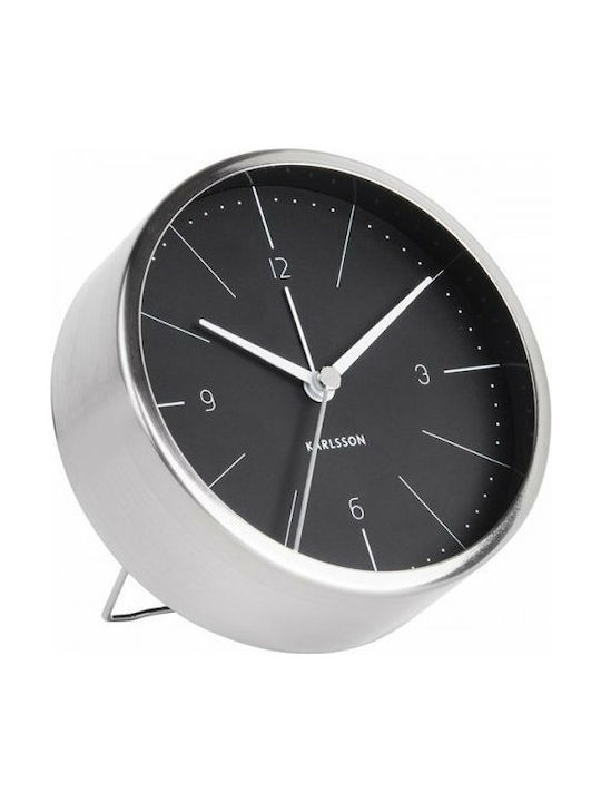 Karlsson Tabletop Clock with Alarm Normann Black