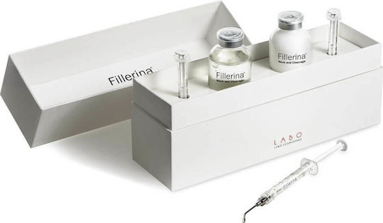 Labo Fillerina Neck Cleavage Filler Tratament Gât & Decolteu Grad 4 Serum Hidratare & Anti-îmbătrânire Pentru Față cu Acid Hialuronic pentru Tonifiere & Imperfecțiuni 2x30ml