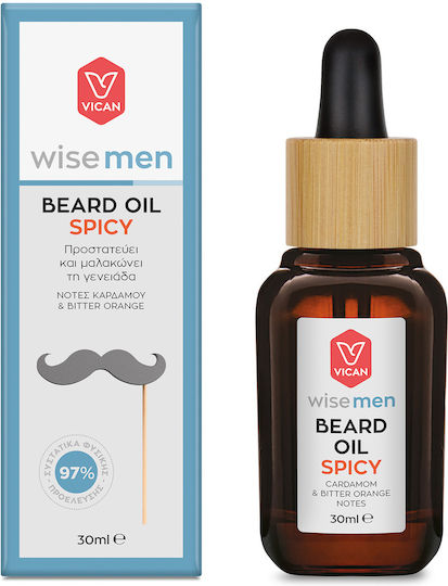 Wise Men Λάδι Περιποίησης για Γένια και Μουστάκι Spicy 30ml