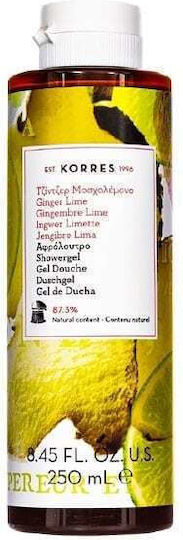 Korres Ginger Lime Αφρόλουτρο σε Gel με AHA & Άρωμα Εσπεριδοειδή 250ml